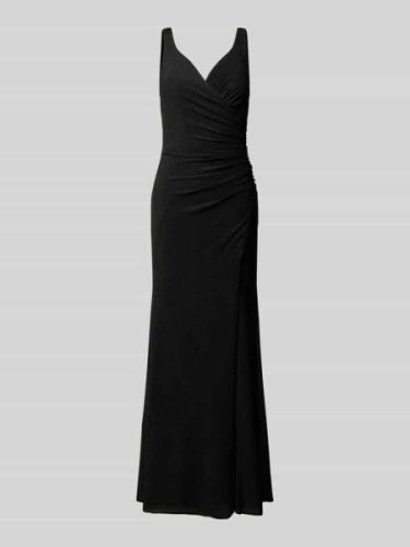 Mascara Abendkleid in Wickel-Optik in Black, Größe 34