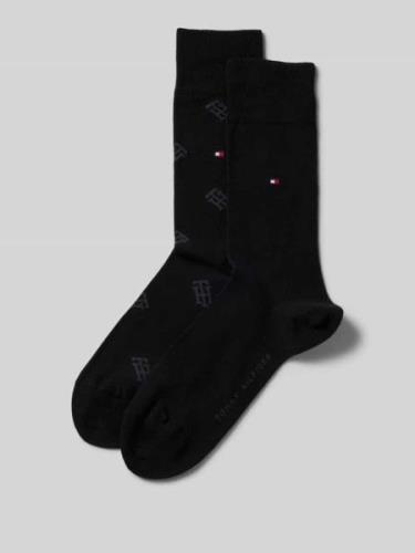 Tommy Hilfiger Socken mit Logo-Stitching im 2er-Pack in Black, Größe 3...