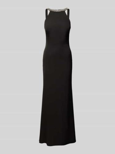 Mascara Abendkleid mit Ziersteinbesatz in Black, Größe 32