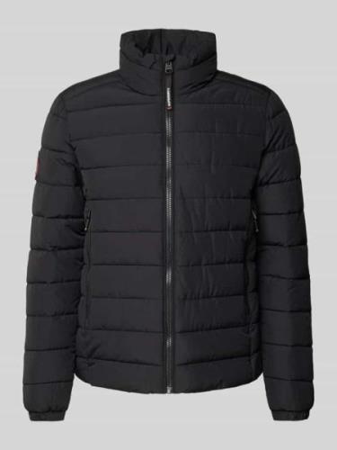 Superdry Steppjacke mit Stehkragen Modell 'Fuji' in Black, Größe L