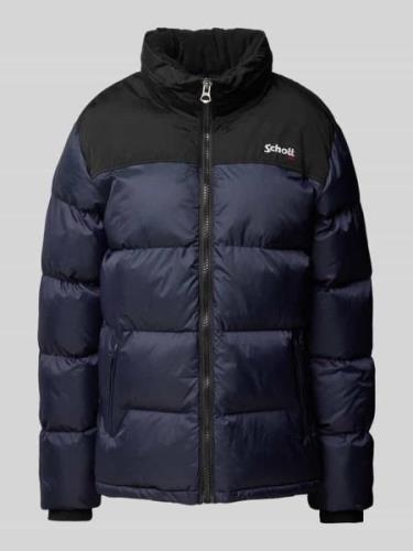 Schott NYC Steppjacke mit Label-Stitching Modell 'Utah' in Dunkelblau,...