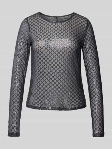 Vero Moda Regular Fit Langarmshirt mit Paillettenbesatz Modell 'SAFINA...