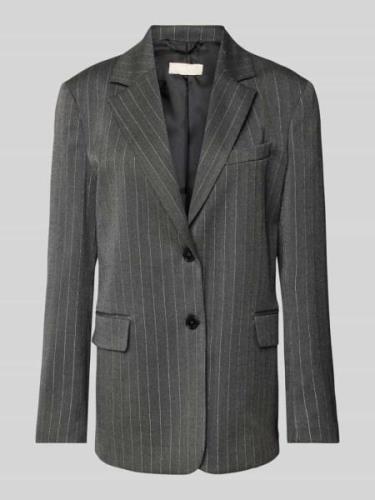 Liu Jo White Regular Fit Longblazer mit Viskose-Anteil in Dunkelgrau, ...