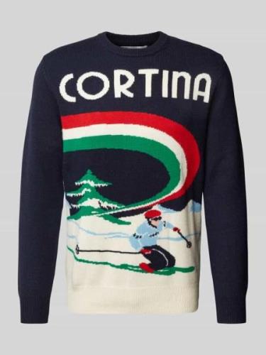 MC2 Saint Barth Strickpullover aus Woll-Mix Modell 'CORTINA' in Marine...