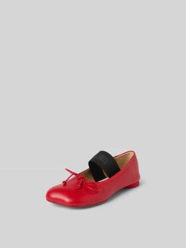 MM6 Maison Margiela Ballerinas mit Schnürverschluss in Rot, Größe 41