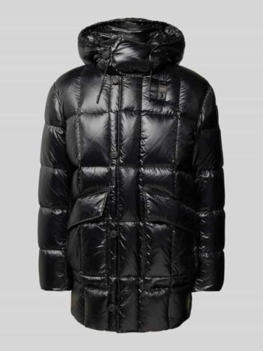 Karl Lagerfeld Steppjacke mit Kapuze in Black, Größe 56