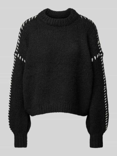 Vero Moda Relaxed Fit Strickpullover mit Kontrast-Detail Modell 'FENG'...