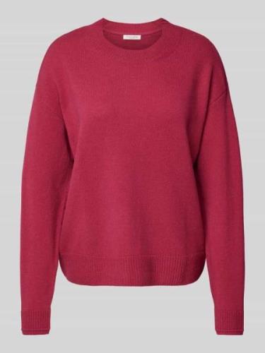 Christian Berg Woman Wollpullover mit gerippten Abschlüssen in Pink, G...