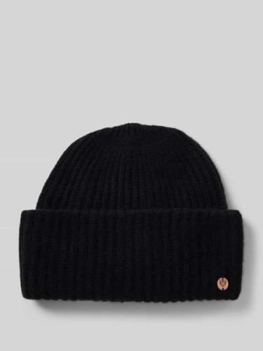 Fraas Beanie mit Label-Detail in Black, Größe 1