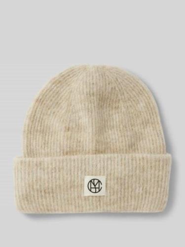 MSCH Copenhagen Beanie mit Logo-Patch Modell 'Hope' in Beige, Größe 1