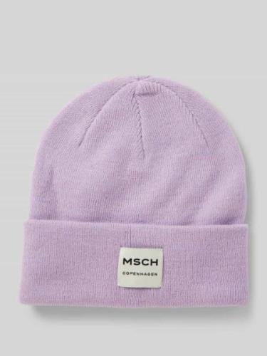 MSCH Copenhagen Beanie mit Label-Patch Modell 'Mojo' in Flieder, Größe...