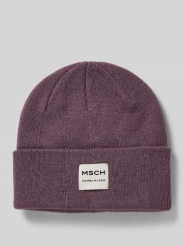 MSCH Copenhagen Beanie mit Label-Patch Modell 'Mojo' in Mauve, Größe 1