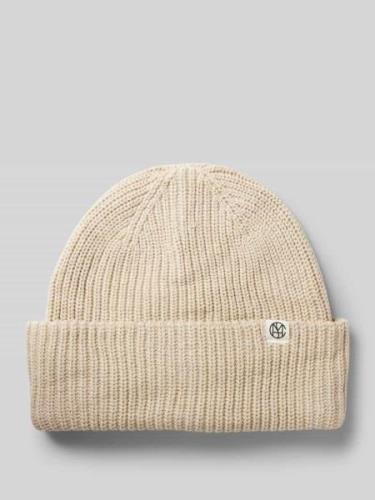 MSCH Copenhagen Beanie mit Logo-Patch Modell 'Galline Rachelle' in Bei...