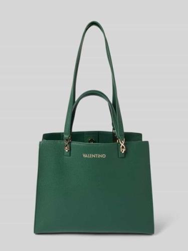 VALENTINO BAGS Handtasche mit Label-Print Modell 'STEREO' in Dunkelgru...