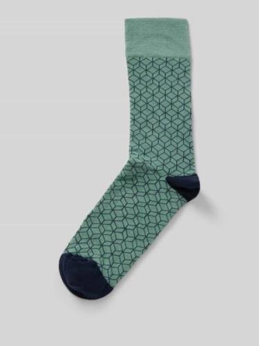 DillySocks Socken mit Motiv-Stitching Modell 'Dove Green Dice' in Grap...