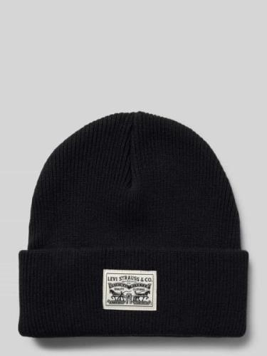 Levi's® Beanie mit Label-Patch Modell 'BACKPATCH' in Black, Größe 1