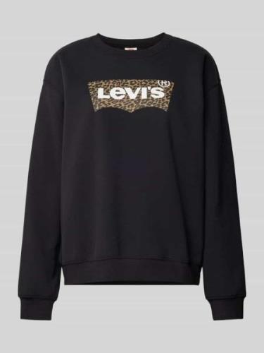 Levi's® Sweatshirt mit Label-Print in Black, Größe XS