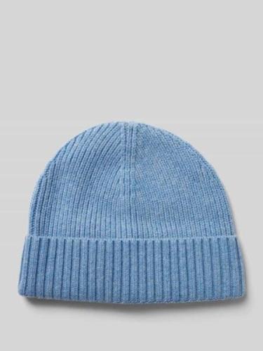 MCNEAL Beanie mit Label-Badge in Bleu Melange, Größe 1