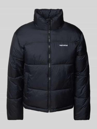 REVIEW Steppjacke mit Stehkragen in Black, Größe M