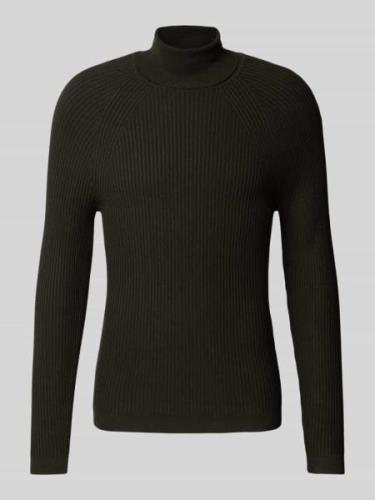 Antony Morato Strickpullover mit Strukturmuster in Oliv, Größe L