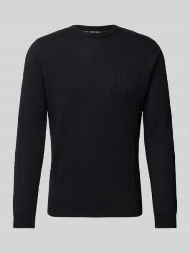 Antony Morato Strickpullover mit Rundhalsausschnitt in Black, Größe L