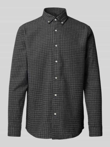 MCNEAL Tailored Fit Freizeithemd mit Button-Down-Kragen in Graphit, Gr...