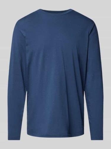 RAGMAN Longsleeve mit Rundhalsausschnitt in Jeansblau, Größe L