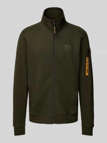 PME Legend Sweatjacke mit Stehkragen in Oliv, Größe L