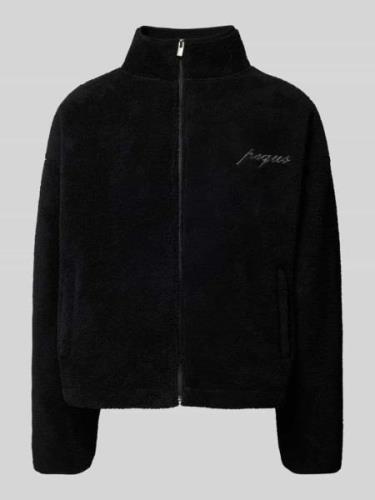 PEQUS Sweatjacke mit Label-Stitching Modell 'Mykonos' in Black, Größe ...