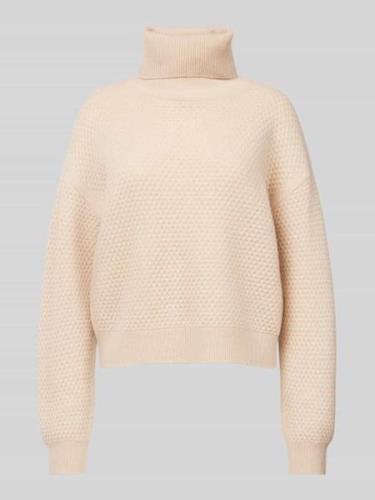 Max Mara Studio Strickpullover mit Rollkragen Modell 'NERO' in Beige, ...