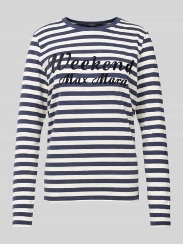 Weekend Max Mara Longsleeve mit Label-Print Modell 'QUINOA' in Marine,...