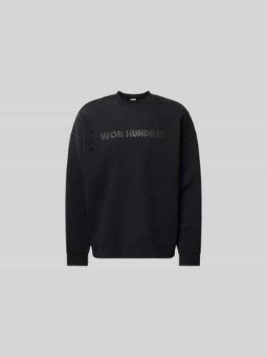 WON HUNDRED Sweatshirt mit Label-Print in Black, Größe L