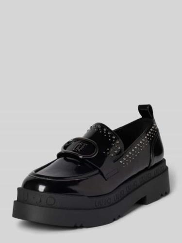 Liu Jo Penny-Loafer mit Ziersteinbesatz Modell 'LOVE 58' in Black, Grö...