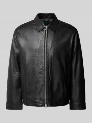 ANNARR Lederjacke mit Zweiwege-Reißverschluss Modell 'ANRJO' in Black,...