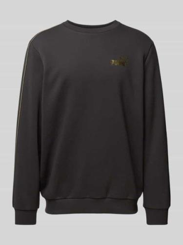 PUMA PERFORMANCE Sweatshirt mit Label-Print in Black, Größe L