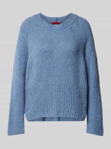 MAX&Co. Strickpullover mit Rundhalsausschnitt Modell 'JOSEF' in Bleu, ...