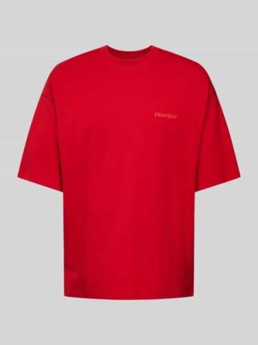 REVIEW Essentials Oversized T-Shirt in Rot, Größe L