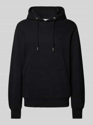 Mazine Hoodie mit Label-Stitching Modell 'Burwood' in Black, Größe L