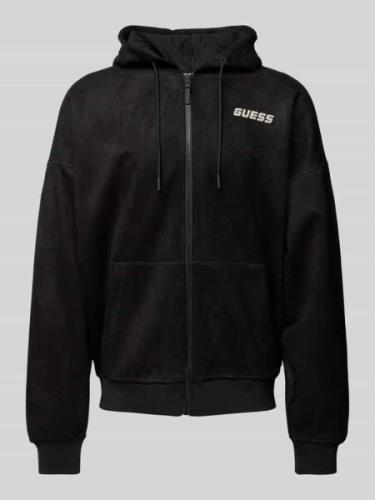 Guess Activewear Sweatjacke mit Label-Detail Modell 'DARIL' in Black, ...