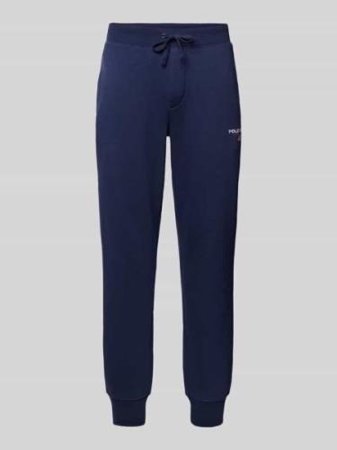 POLO SPORT Slim Fit Sweatpants mit Label-Stitching in Dunkelblau, Größ...