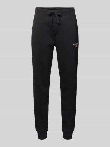 POLO SPORT Slim Fit Sweatpants mit Label-Stitching in Black, Größe L