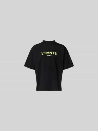 VTMNTS T-Shirt mit Label-Print in Black, Größe L