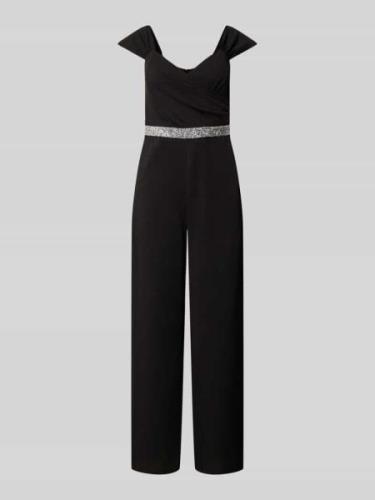 SISTAGLAM Jumpsuit mit Herz-Ausschnitt in Black, Größe 34