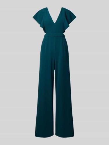 Jake*s Cocktail Jumpsuit mit Taillenband und Cut Outs in Dunkelgruen M...