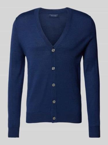 Christian Berg Men Slim Fit Cardigan aus Woll-Mix mit V-Ausschnitt in ...