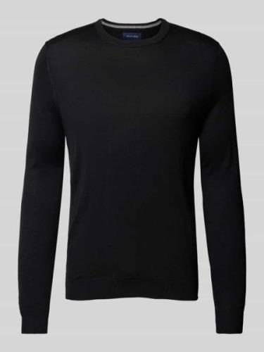 Christian Berg Men Strickpullover mit Rundhalsausschnitt in Black, Grö...