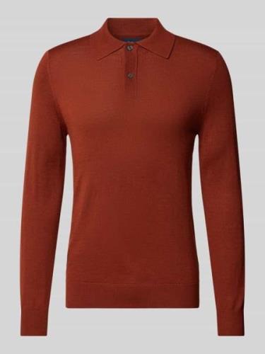 Christian Berg Men Slim Fit Strickpullover mit Polokragen in Terra, Gr...