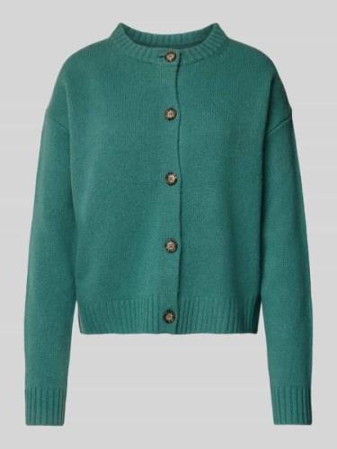 Christian Berg Woman Strickjacke aus Wolle mit Rundhalsausschnitt in B...