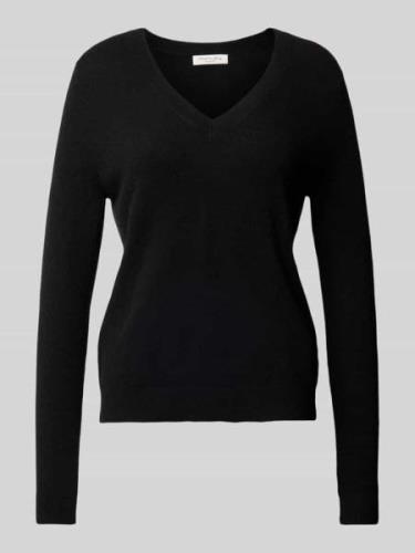 Christian Berg Woman Strickpullover mit gerippten Abschlüssen in Black...