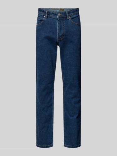 Christian Berg Men Regular Fit Jeans im 5-Pocket-Design in Ocean, Größ...